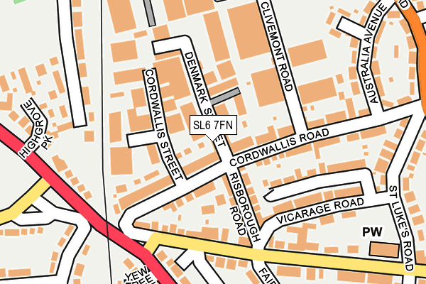 SL6 7FN map - OS OpenMap – Local (Ordnance Survey)