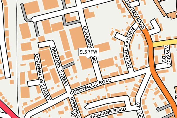 SL6 7FW map - OS OpenMap – Local (Ordnance Survey)