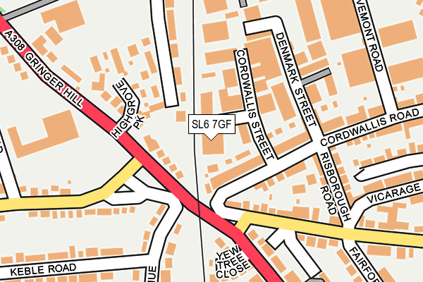 SL6 7GF map - OS OpenMap – Local (Ordnance Survey)