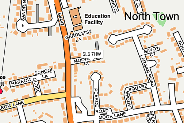 SL6 7HW map - OS OpenMap – Local (Ordnance Survey)