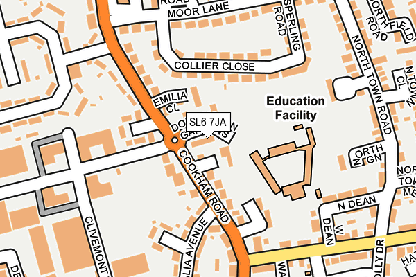 SL6 7JA map - OS OpenMap – Local (Ordnance Survey)
