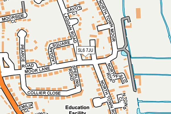 SL6 7JU map - OS OpenMap – Local (Ordnance Survey)