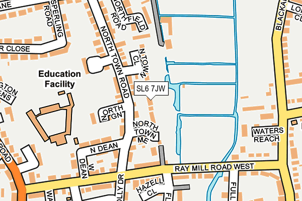 SL6 7JW map - OS OpenMap – Local (Ordnance Survey)