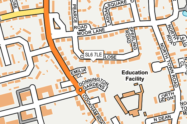 SL6 7LE map - OS OpenMap – Local (Ordnance Survey)
