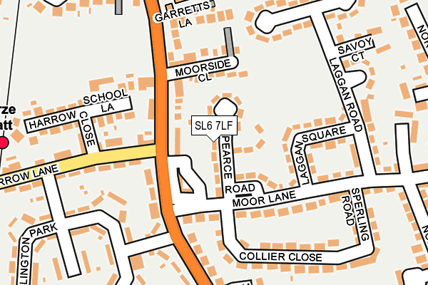SL6 7LF map - OS OpenMap – Local (Ordnance Survey)