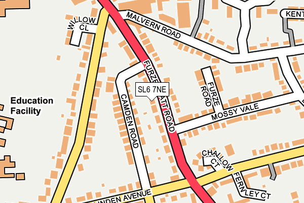 SL6 7NE map - OS OpenMap – Local (Ordnance Survey)
