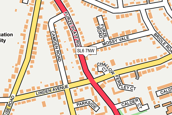 SL6 7NW map - OS OpenMap – Local (Ordnance Survey)