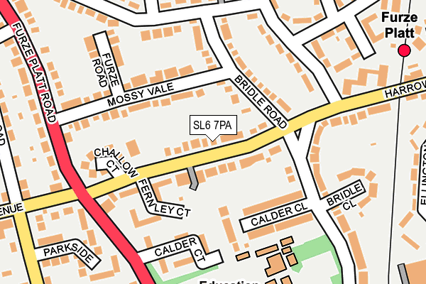 SL6 7PA map - OS OpenMap – Local (Ordnance Survey)