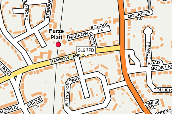 SL6 7PD map - OS OpenMap – Local (Ordnance Survey)