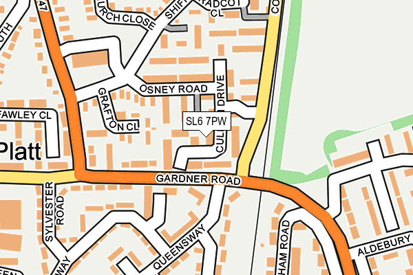 SL6 7PW map - OS OpenMap – Local (Ordnance Survey)