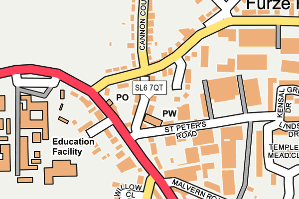 SL6 7QT map - OS OpenMap – Local (Ordnance Survey)