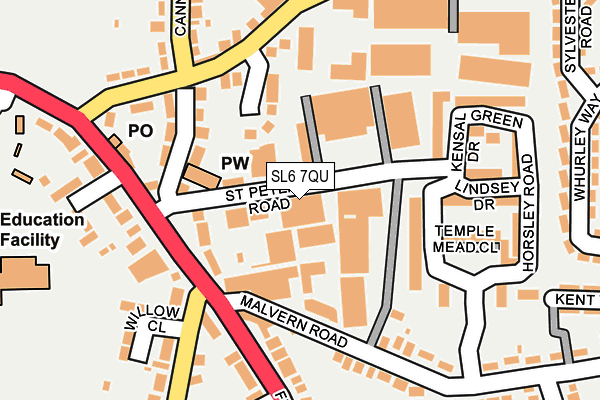 SL6 7QU map - OS OpenMap – Local (Ordnance Survey)