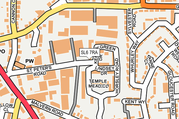 SL6 7RA map - OS OpenMap – Local (Ordnance Survey)