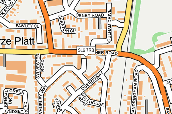 SL6 7RB map - OS OpenMap – Local (Ordnance Survey)