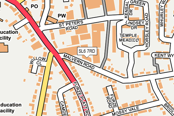 SL6 7RD map - OS OpenMap – Local (Ordnance Survey)