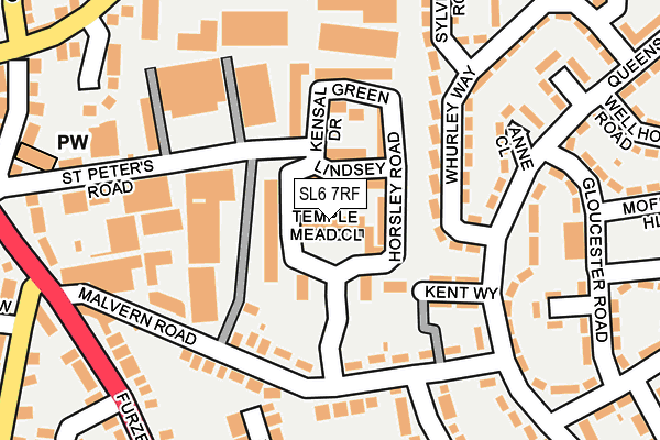SL6 7RF map - OS OpenMap – Local (Ordnance Survey)