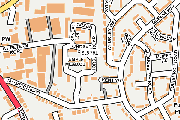 SL6 7RL map - OS OpenMap – Local (Ordnance Survey)