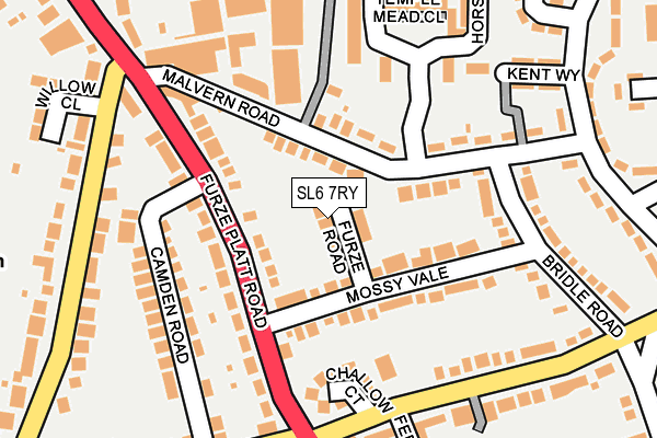 SL6 7RY map - OS OpenMap – Local (Ordnance Survey)