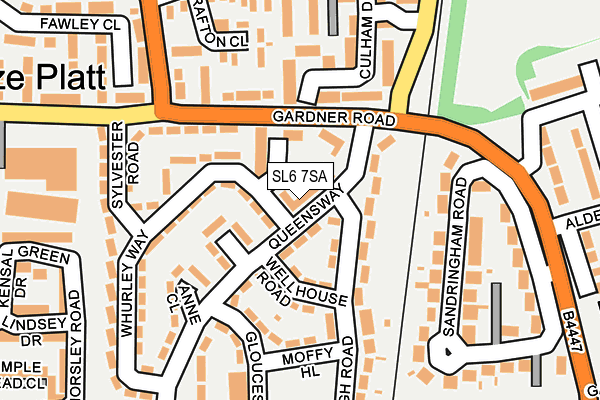 SL6 7SA map - OS OpenMap – Local (Ordnance Survey)