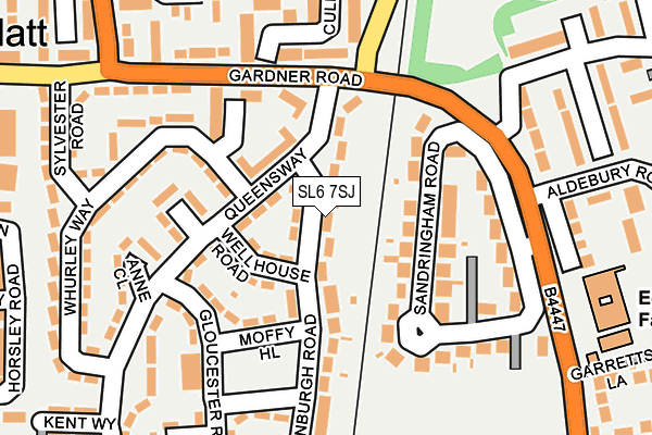 SL6 7SJ map - OS OpenMap – Local (Ordnance Survey)