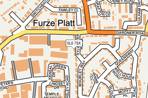 SL6 7SX map - OS OpenMap – Local (Ordnance Survey)