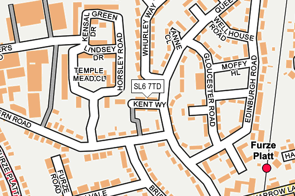SL6 7TD map - OS OpenMap – Local (Ordnance Survey)