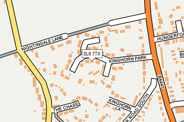 SL6 7TX map - OS OpenMap – Local (Ordnance Survey)