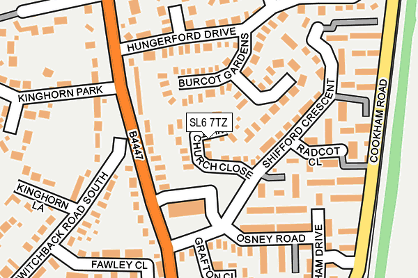 SL6 7TZ map - OS OpenMap – Local (Ordnance Survey)