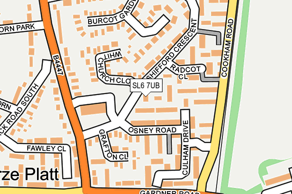 SL6 7UB map - OS OpenMap – Local (Ordnance Survey)