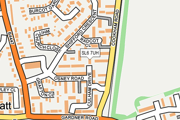 SL6 7UH map - OS OpenMap – Local (Ordnance Survey)