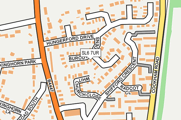 SL6 7UR map - OS OpenMap – Local (Ordnance Survey)