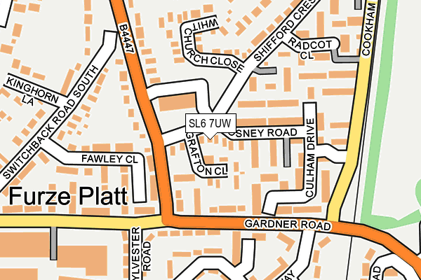 SL6 7UW map - OS OpenMap – Local (Ordnance Survey)