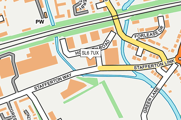 SL6 7UX map - OS OpenMap – Local (Ordnance Survey)