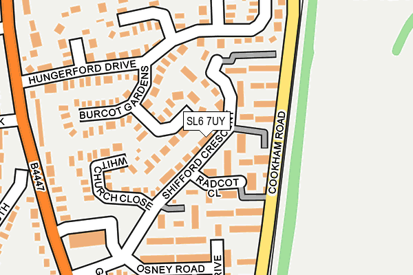 SL6 7UY map - OS OpenMap – Local (Ordnance Survey)
