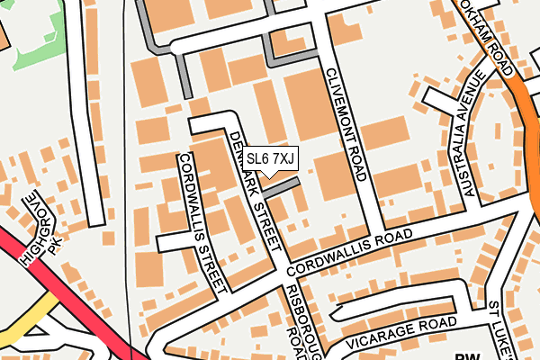 SL6 7XJ map - OS OpenMap – Local (Ordnance Survey)