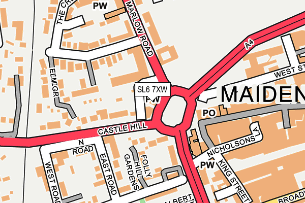 SL6 7XW map - OS OpenMap – Local (Ordnance Survey)