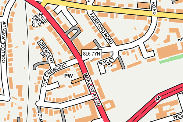 SL6 7YN map - OS OpenMap – Local (Ordnance Survey)