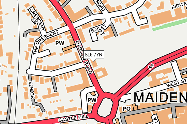 SL6 7YR map - OS OpenMap – Local (Ordnance Survey)