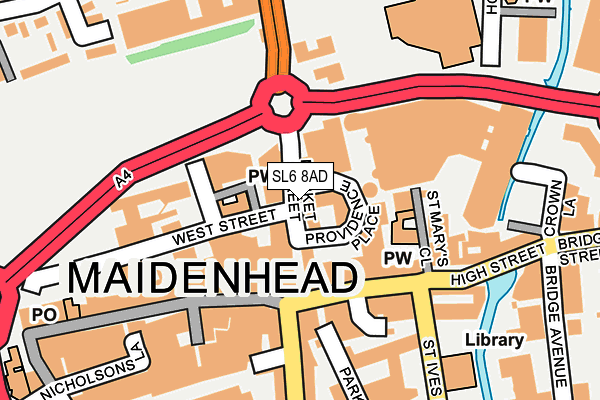 SL6 8AD map - OS OpenMap – Local (Ordnance Survey)