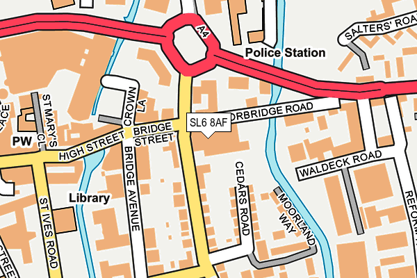 SL6 8AF map - OS OpenMap – Local (Ordnance Survey)