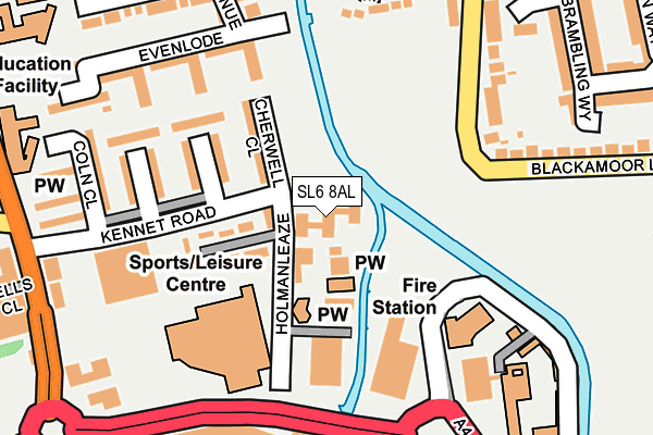 SL6 8AL map - OS OpenMap – Local (Ordnance Survey)