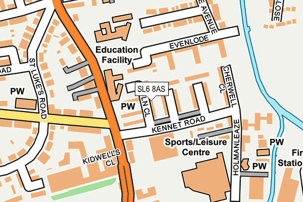 SL6 8AS map - OS OpenMap – Local (Ordnance Survey)