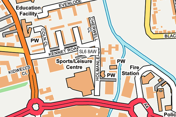 SL6 8AW map - OS OpenMap – Local (Ordnance Survey)