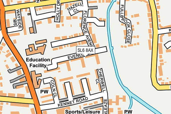 SL6 8AX map - OS OpenMap – Local (Ordnance Survey)