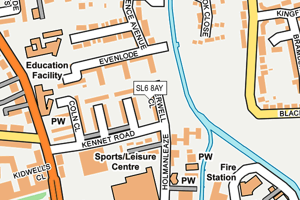 SL6 8AY map - OS OpenMap – Local (Ordnance Survey)