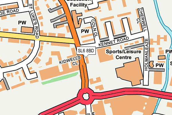 SL6 8BD map - OS OpenMap – Local (Ordnance Survey)