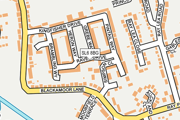 SL6 8BG map - OS OpenMap – Local (Ordnance Survey)