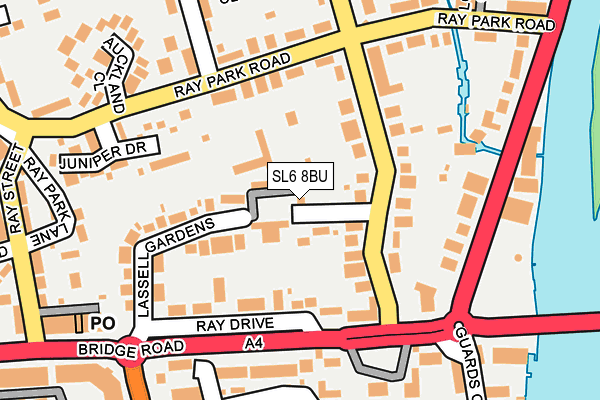 SL6 8BU map - OS OpenMap – Local (Ordnance Survey)