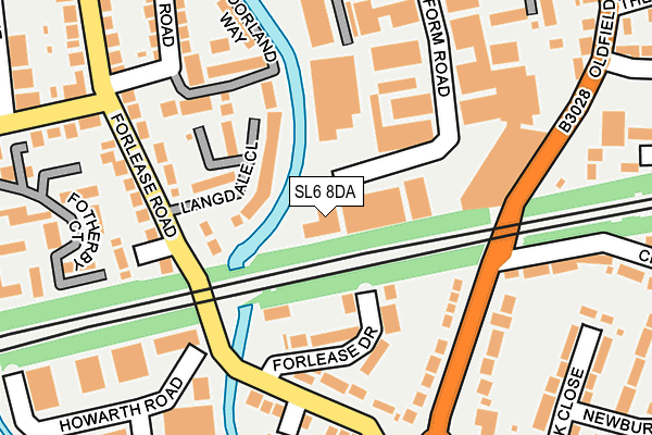 SL6 8DA map - OS OpenMap – Local (Ordnance Survey)