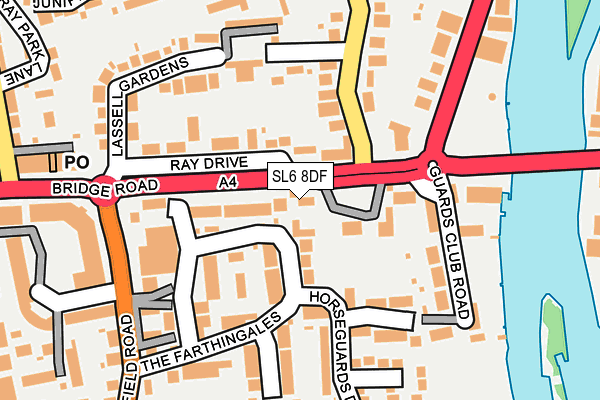 SL6 8DF map - OS OpenMap – Local (Ordnance Survey)